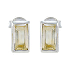 Citrine-Japanese-Grace-Solitaire-Stud-Yellow-92.5-Silver-Earring