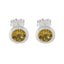 Citrine-Egyptian-Stella-Solitaire-Stud-Yellow-925-Sterling-Silver-Earring