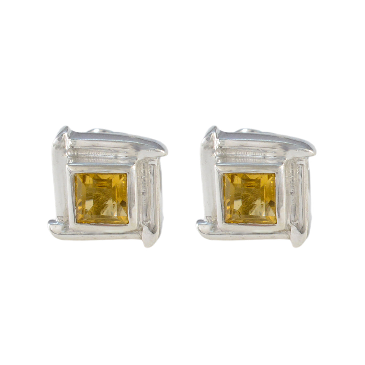 Citrine-American-Aiko-Solitaire-Stud-Yellow-925-Silver-Earring