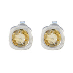 Citrine-American-Mei-Solitaire-Stud-Yellow-92.5-Silver-Earring