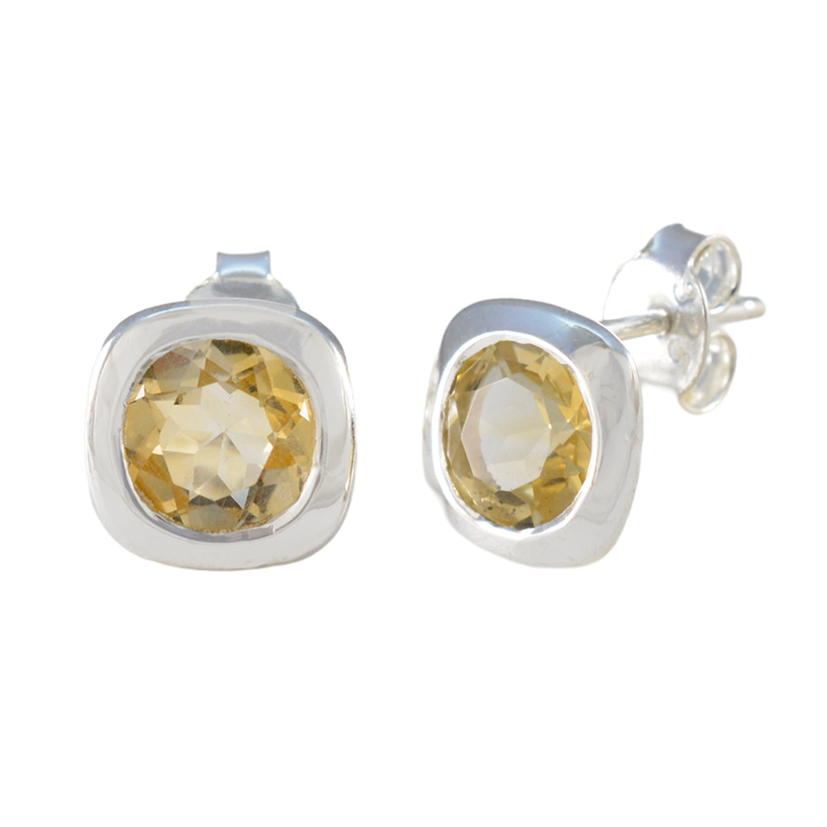 Citrine-American-Mei-Solitaire-Stud-Yellow-92.5-Silver-Earring