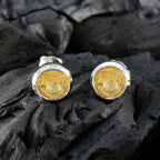 Citrine-American-Fernanda-Solitaire-Stud-Yellow-Silver-Earring