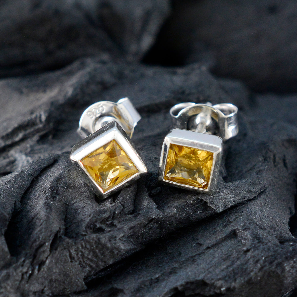 Citrine-German-Joaquina-Solitaire-Stud-Yellow-92.5-Silver-Earring