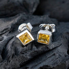 Citrine-German-Joaquina-Solitaire-Stud-Yellow-92.5-Silver-Earring