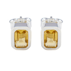 Citrine-Korean-Lucia-Solitaire-Stud-Yellow-925-Sterling-Silver-Earring