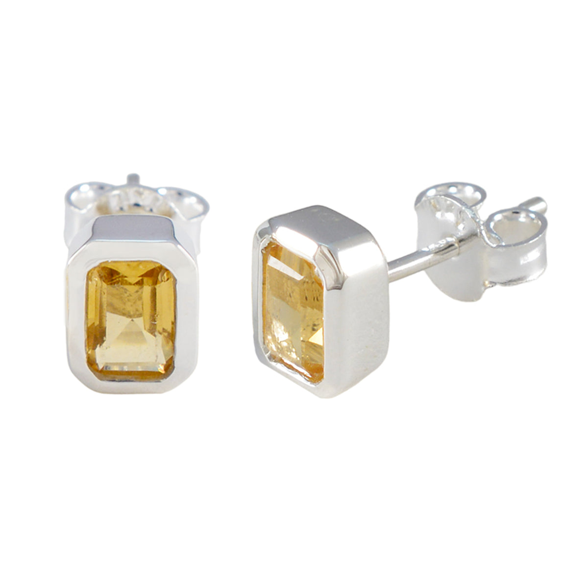 Citrine-Korean-Lucia-Solitaire-Stud-Yellow-925-Sterling-Silver-Earring