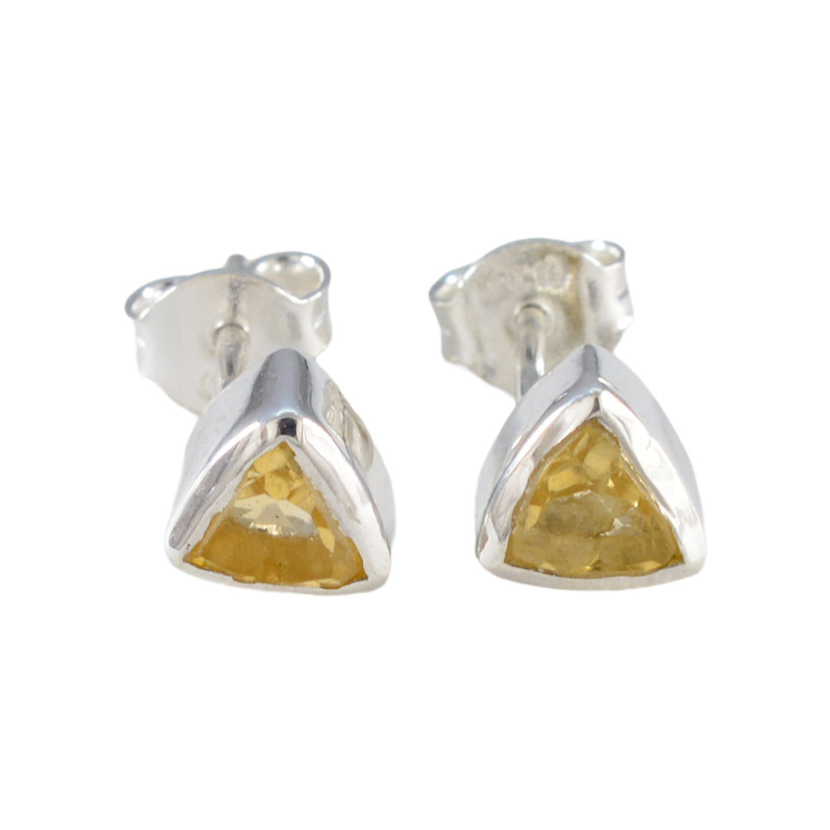 Citrine-American-Micaela-Solitaire-Stud-Yellow-Sterling-Silver-Earring Huvudsaklig produktbild