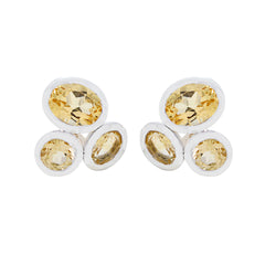 Citrine-American-Teresa-multiple-Stud-Yellow-925-Silver-Earring