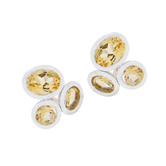 Citrine-American-Teresa-multiple-Stud-Yellow-925-Silver-Earring