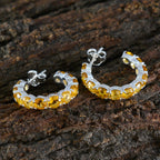Citrine-African-Gabriela-multiple-Stud-Yellow-925-Silver-Earring