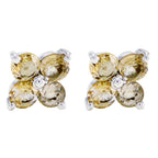 Citrine-Egyptian-María-multiple-Stud-Yellow-92.5-Silver-Earring