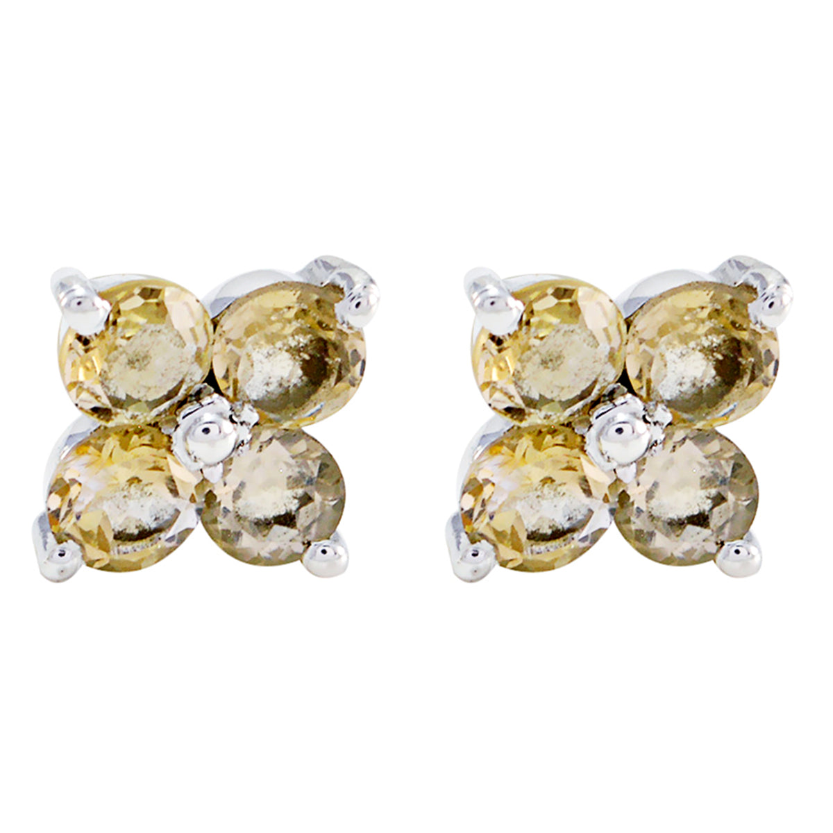 Citrine-Egyptian-María-multiple-Stud-Yellow-92.5-Silver-Earring