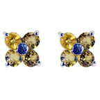 Citrine-Egyptian-María-multiple-Stud-Yellow-92.5-Silver-Earring