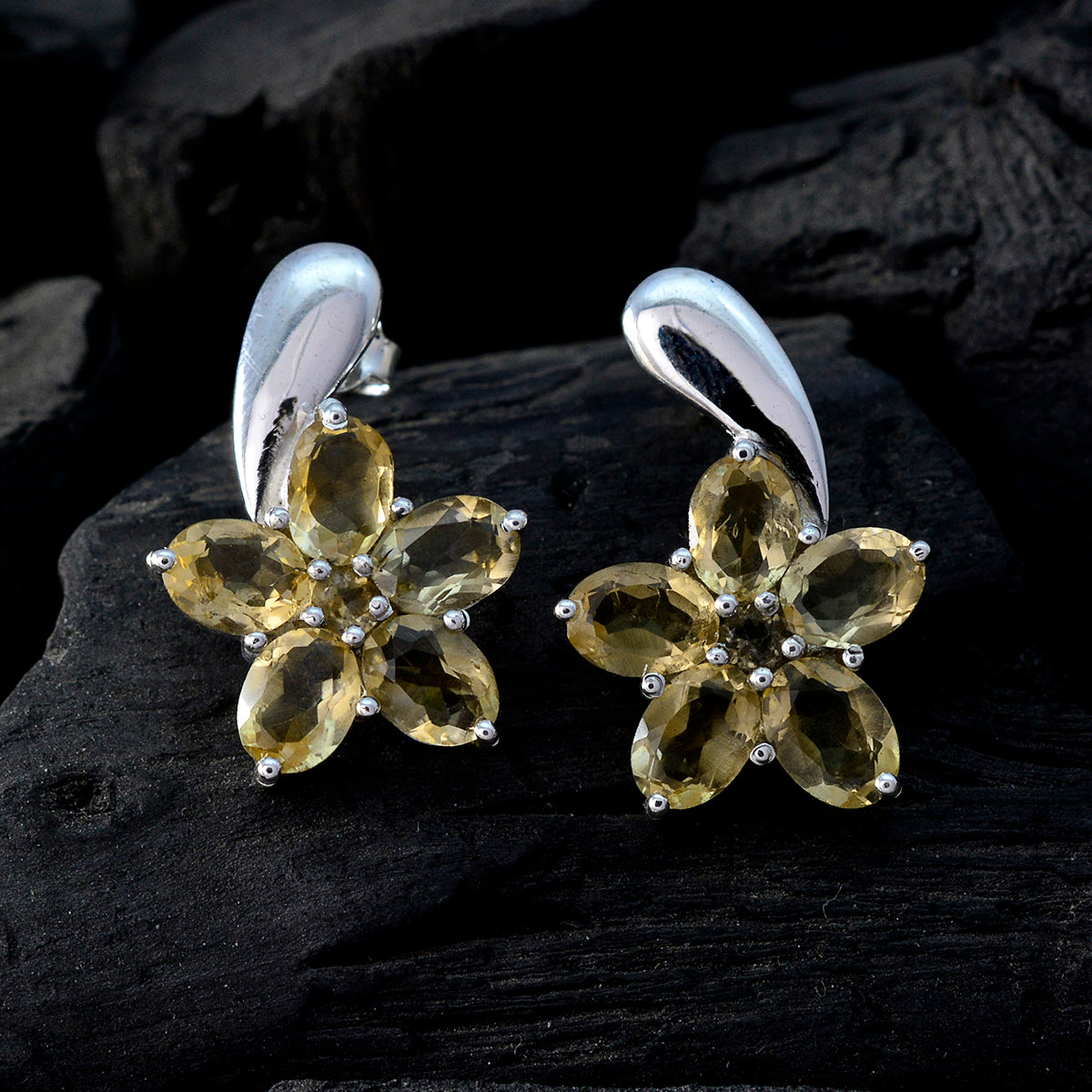 Citrine-Turkish-Natalia-multiple-Stud-Yellow-Sterling-Silver-Earring