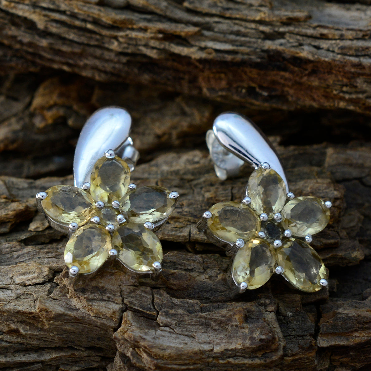 Citrine-Turkish-Natalia-multiple-Stud-Yellow-Sterling-Silver-Earring