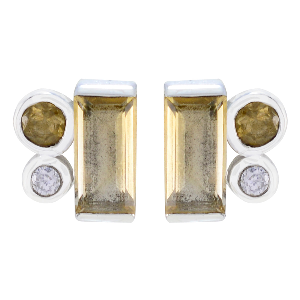 Citrine-Australian-Paula-multiple-Stud-Yellow-925-Sterling-Silver-Earring