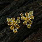 Citrine-African-Giulia-multiple-Stud-Yellow-925-Sterling-Silver-Earring