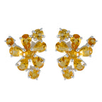 Citrine-African-Giulia-multiple-Stud-Yellow-925-Sterling-Silver-Earring