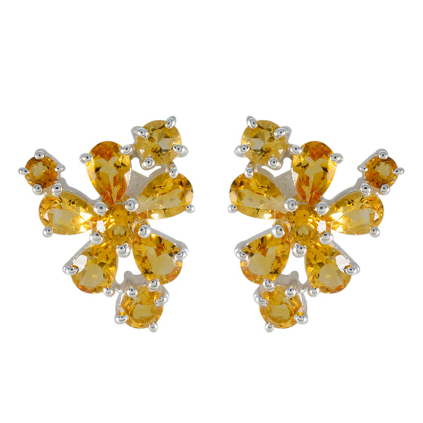 Citrine-African-Giulia-multiple-Stud-Yellow-925-Sterling-Silver-Earring