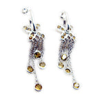 Citrine-Japanese-Victoria-multiple-Dangle-Yellow-Sterling-Silver-Earring