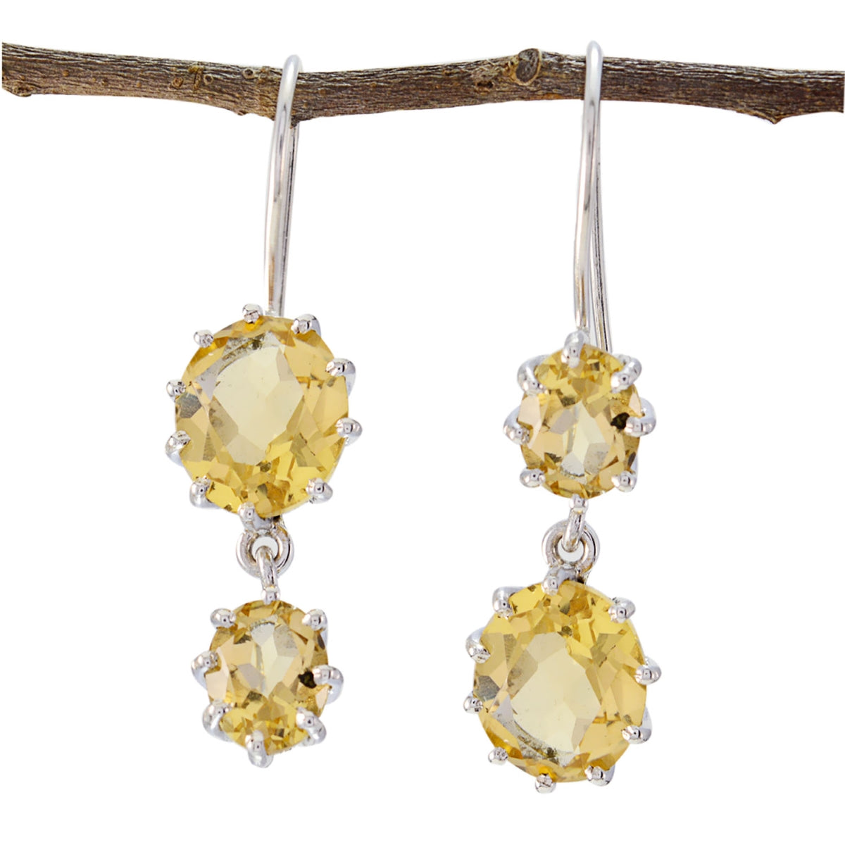 Citrine-Turkish-Violet-multiple-Dangle-Yellow-925-Silver-Earring