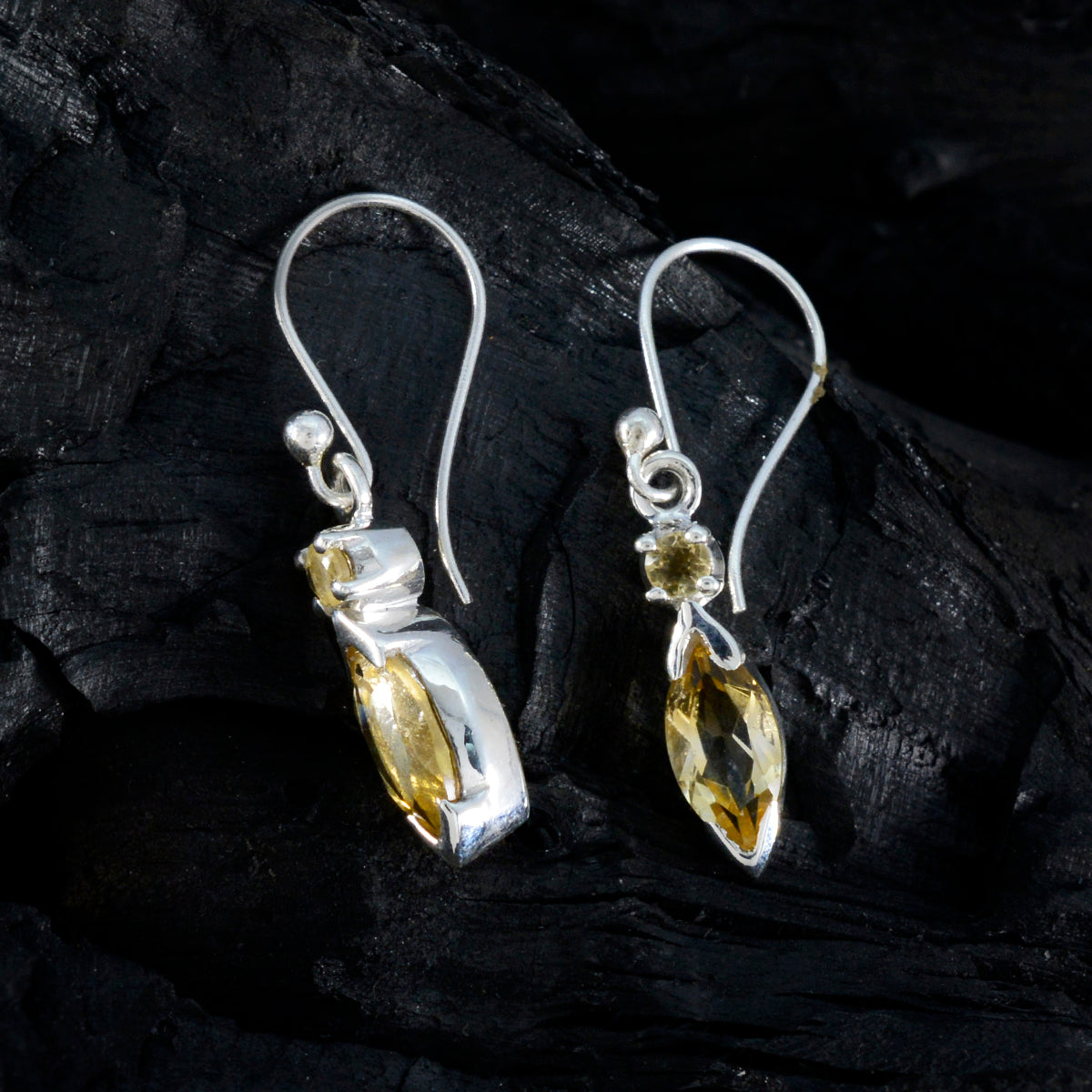 Citrine-Spanish-Luna-Toi-et-Moi-Dangle-Yellow-925-Sterling-Silver-Earring