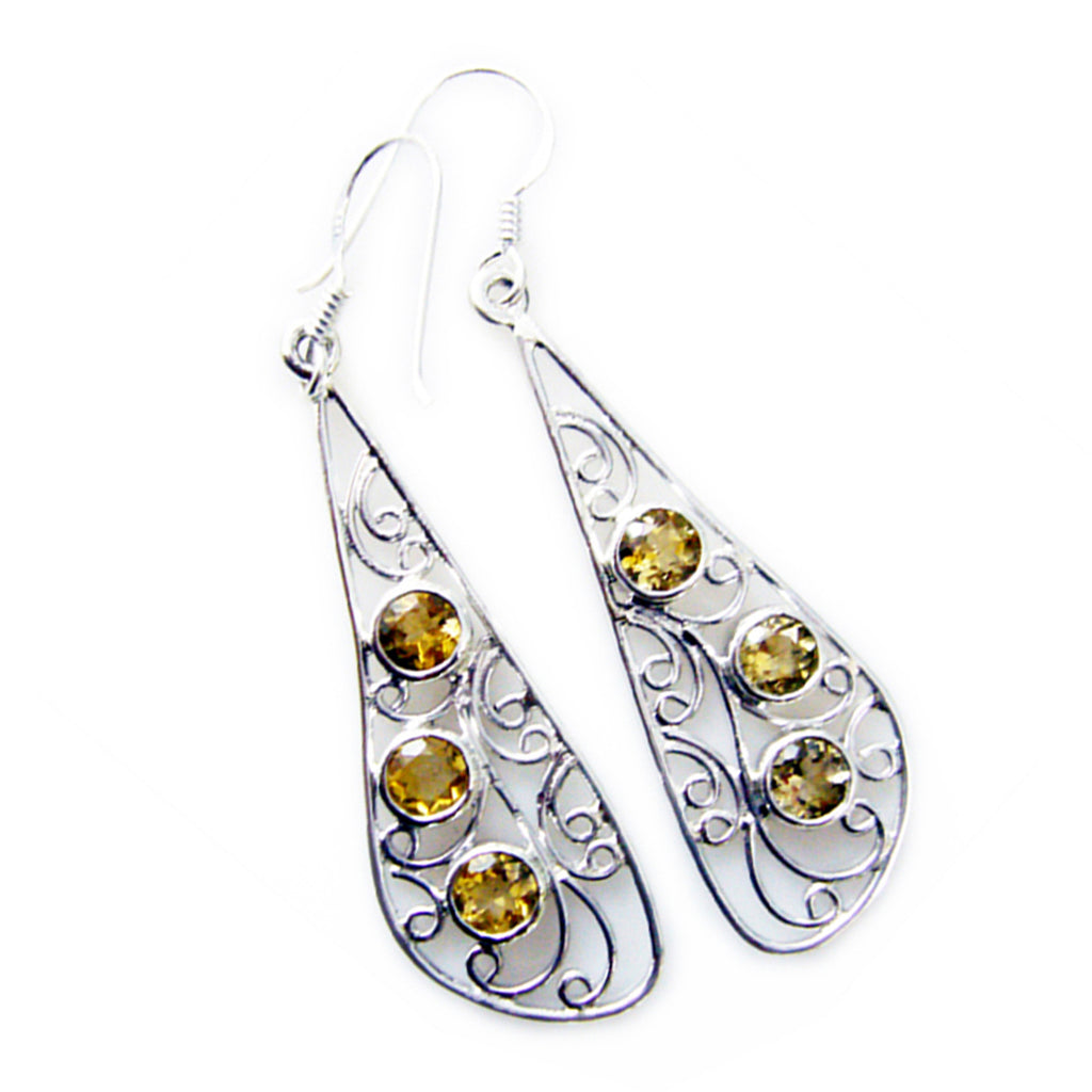 Citrine-Japanese-Pilar-multiple-Dangle-Yellow-925-Sterling-Silver-Earring