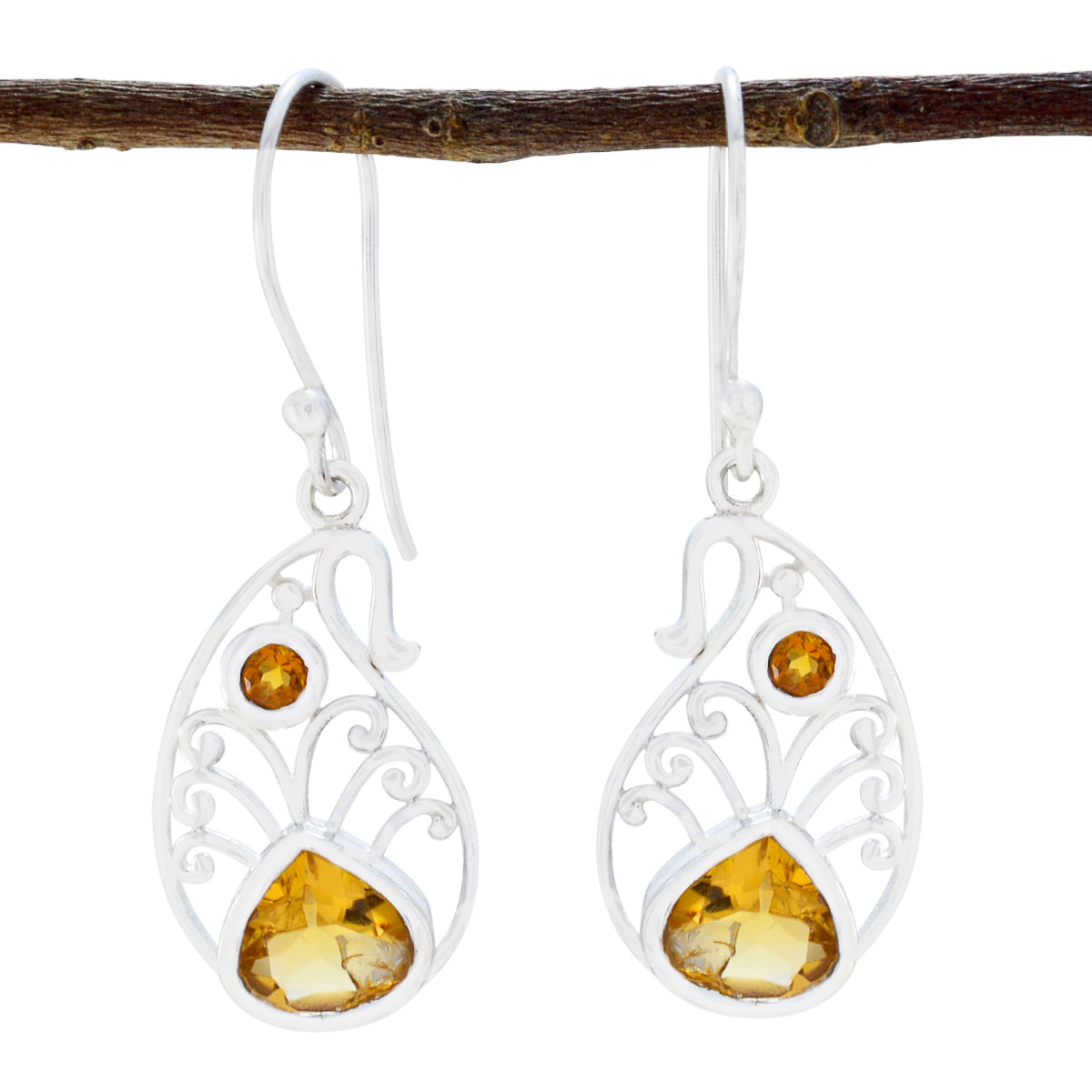 Citrine-French-Ha-eun-Toi-et-Moi-Dangle-Yellow-925-Silver-Earring