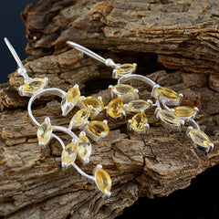 Citrine-Spanish-Elena-multiple-Dangle-Yellow-Silver-Earring