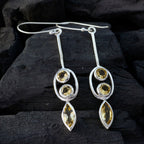 Citrine-African-Emilia-multiple-Dangle-Yellow-Silver-Earring