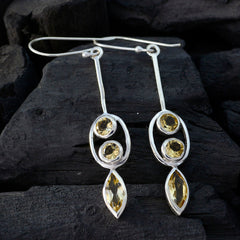 Citrine-African-Emilia-multiple-Dangle-Yellow-Silver-Earring