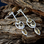 Citrine-African-Emilia-multiple-Dangle-Yellow-Silver-Earring