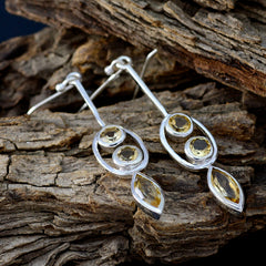 Citrine-African-Emilia-multiple-Dangle-Yellow-Silver-Earring