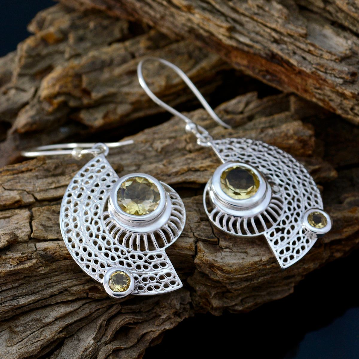 Citrine-Italian-Grace-multiple-Dangle-Yellow-92.5-Silver-Earring