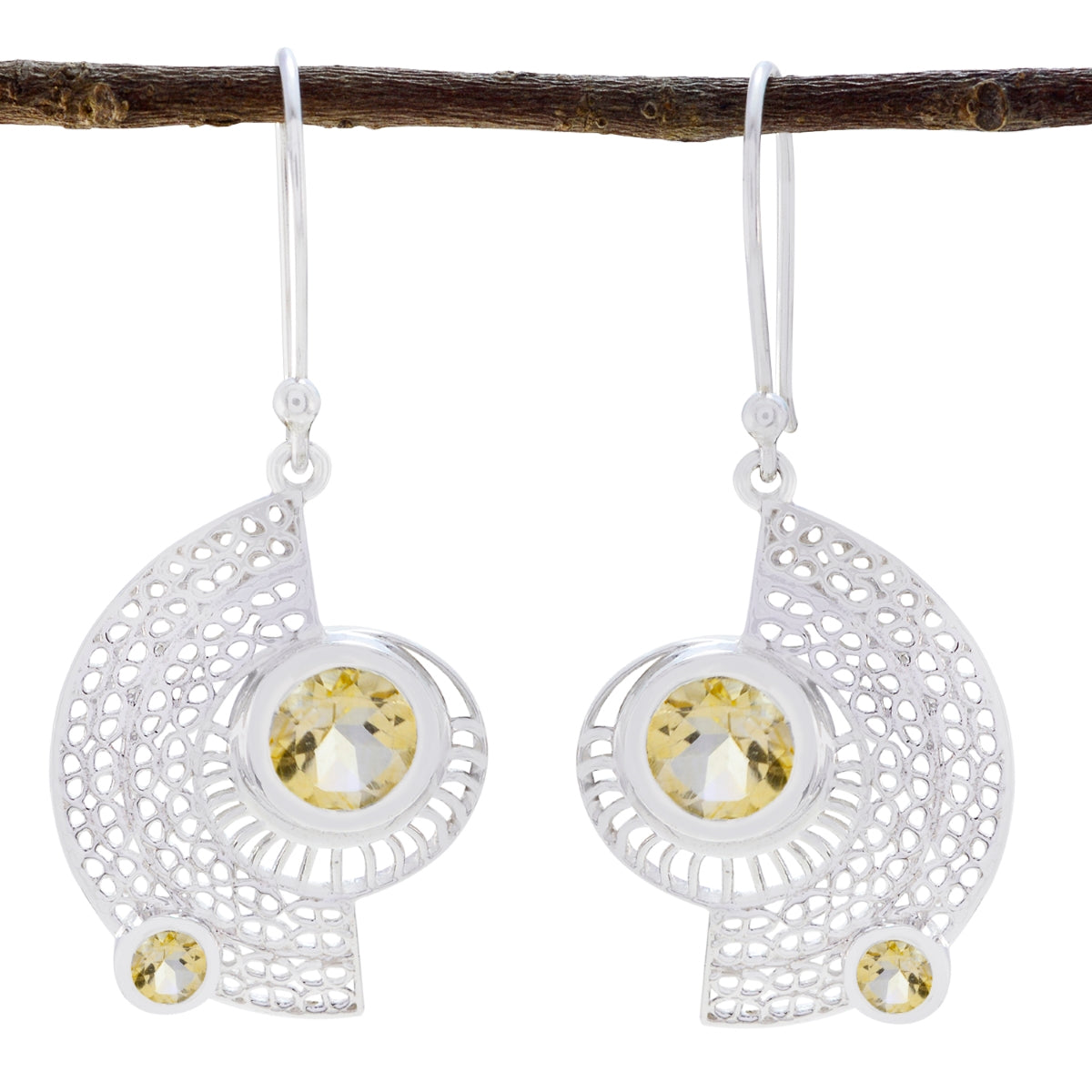 Citrine-Italian-Grace-multiple-Dangle-Yellow-92.5-Silver-Earring