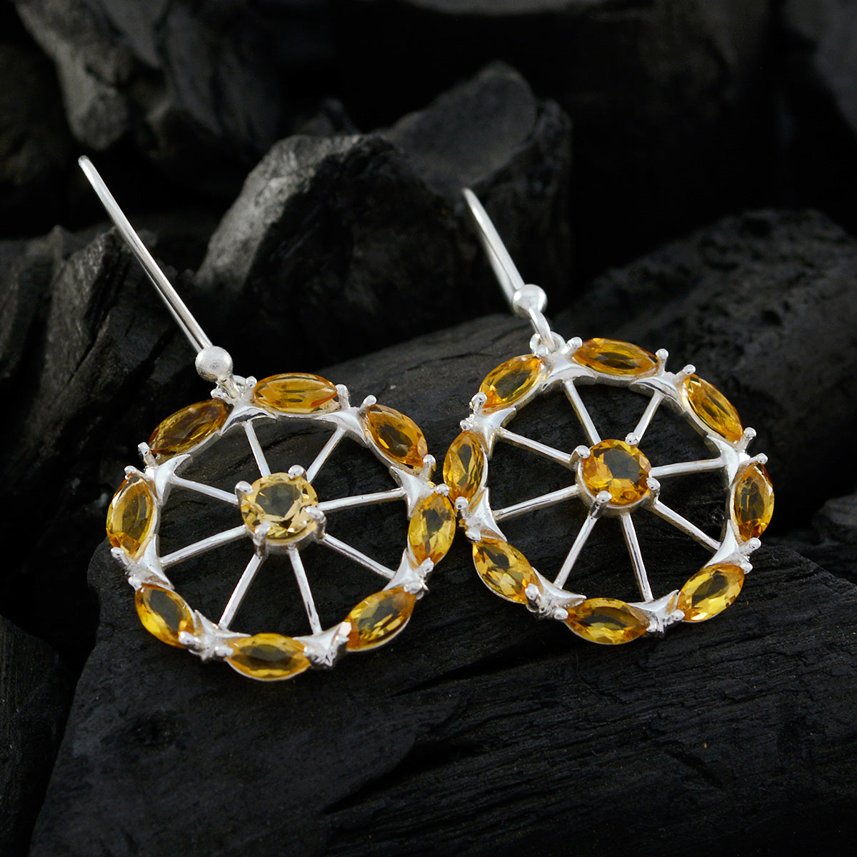 Citrine-Russian-Isabel-multiple-Dangle-Yellow-925-Sterling-Silver-Earring