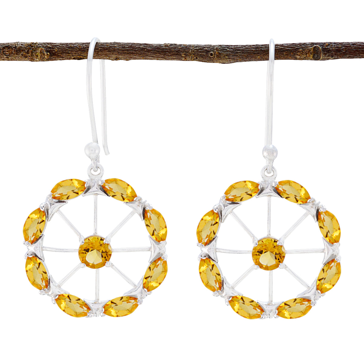 Citrine-Russian-Isabel-multiple-Dangle-Yellow-925-Sterling-Silver-Earring