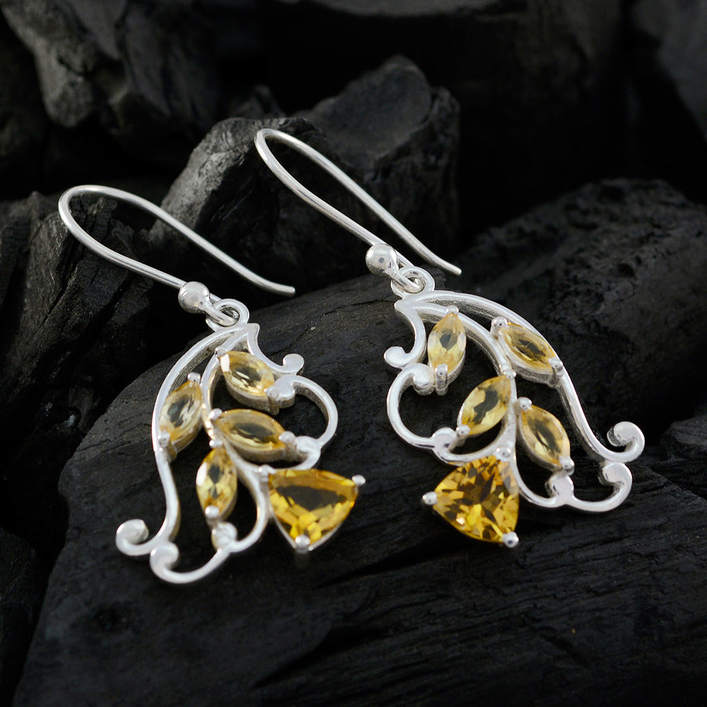 Citrine-Egyptian-Isabelle-multiple-Dangle-Yellow-925-Silver-Earring