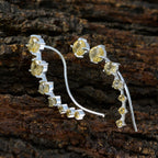 Citrine-Italian-Rina-multiple-EarCuff-Yellow-92.5-Silver-Earring