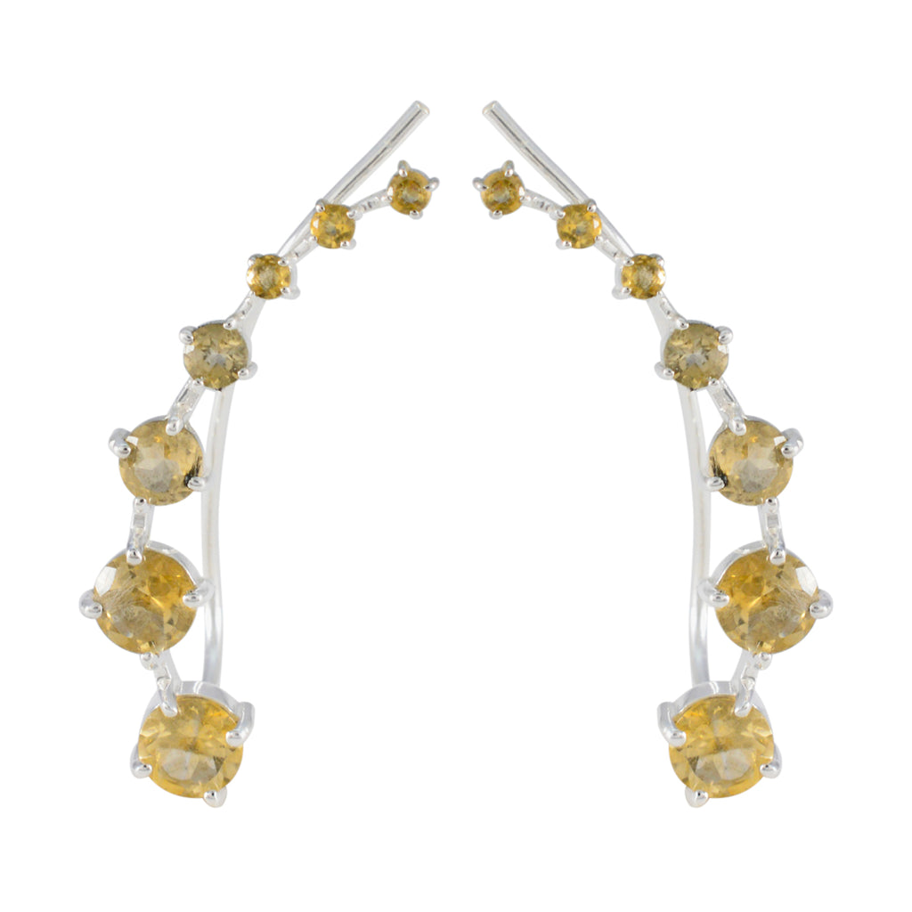Citrine-Italian-Rina-multiple-EarCuff-Yellow-92.5-Silver-Earring