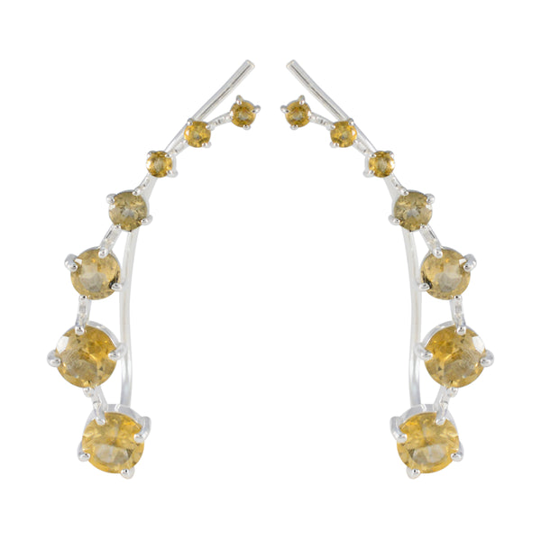 Citrine-Italian-Rina-multiple-EarCuff-Yellow-92.5-Silver-Earring