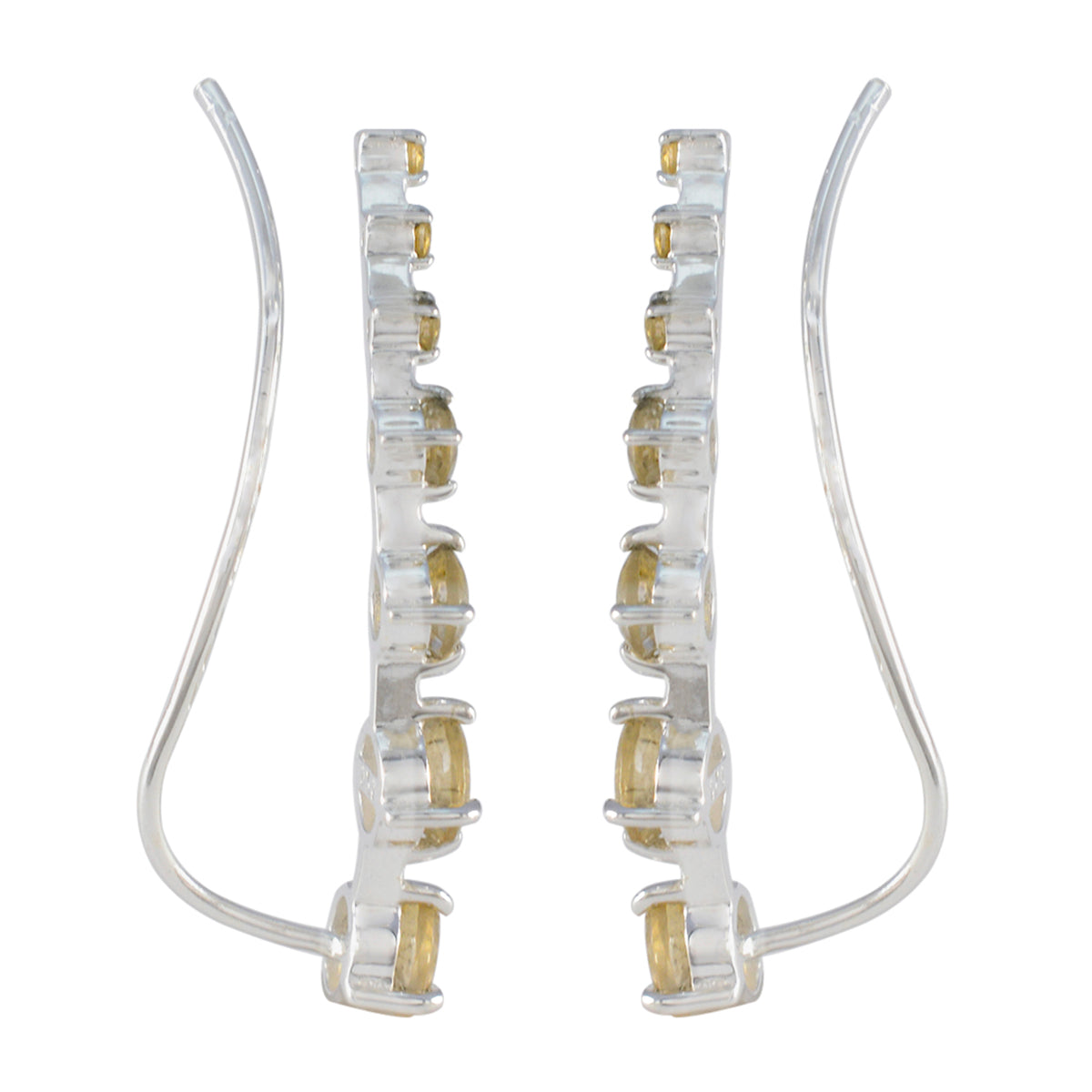 Citrine Italian Rina multiple EarCuff Yellow 92.5 Silver Earring Secondary image