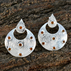 Citrine-Latin-American-Xiu-multiple-Stud-Yellow-925-Sterling-Silver-Earring