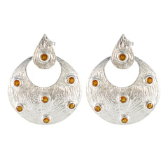 Citrine-Latin-American-Xiu-multiple-Stud-Yellow-925-Sterling-Silver-Earring