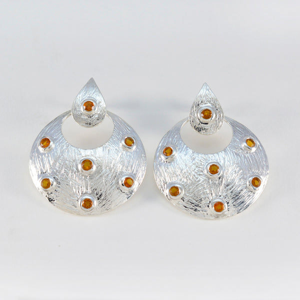 Citrine-Latin-American-Xiu-multiple-Stud-Yellow-925-Sterling-Silver-Earring