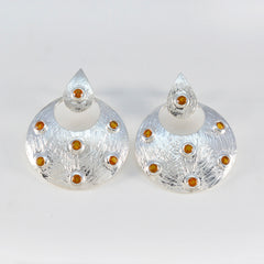 Citrine-Latin-American-Xiu-multiple-Stud-Yellow-925-Sterling-Silver-Earring