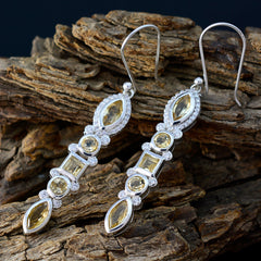 Citrine-Spanish-Aiko-multiple-Dangle-Yellow-92.5-Silver-Earring