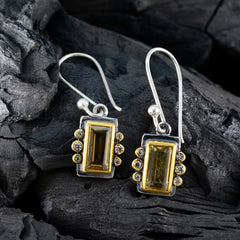 Citrine-American-María-multiple-Dangle-Yellow-Silver-Earring