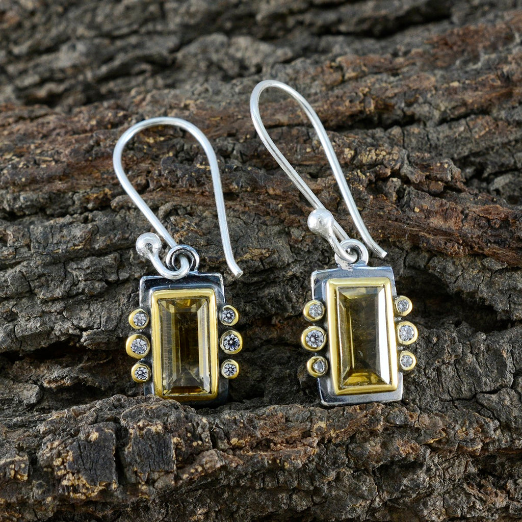Citrine-American-María-multiple-Dangle-Yellow-Silver-Earring