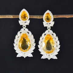 Citrine-Indian-Araya-multiple-Stud-Yellow-Sterling-Silver-Earring